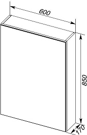 Aquanet Мебель для ванной Алвита New 60 2 ящика подвесная серая матовая – фотография-22